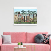 Fort Benton, Montana - Grote lettertjes Canvas Afdruk (Insitu (Woonkamer))