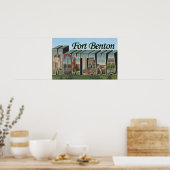 Fort Benton, Montana - Grote lettertjes Poster (Keuken)