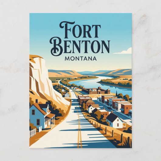 Fort Benton VS Briefkaart (Voorkant)