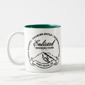 Fort Bliss Entable Spouses Club Tweekleurige Koffiemok (Links)