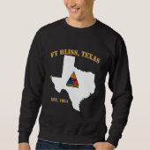 Fort Bliss Tx militaire basis 1e pantserdivisie Trui (Voorkant)