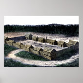 Fort Boonesborough Kentucky Historic Fort Diagram Poster (Voorkant)