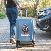 Fort Bragg 14"Hoge Custom-Cut Vinyl Sticker (Koffer Insitu)