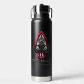 Fort Bragg Black 25 oz vacuüm geïsoleerde fles (Voorkant)
