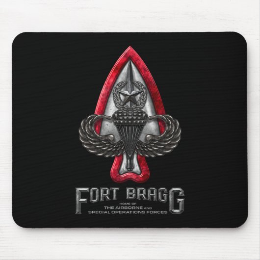 Fort Bragg Black Mousepad Muismat (Voorkant)