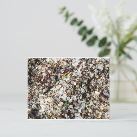 Fort Bragg, CA Glass Beach Briefkaart (Staand voorkant)