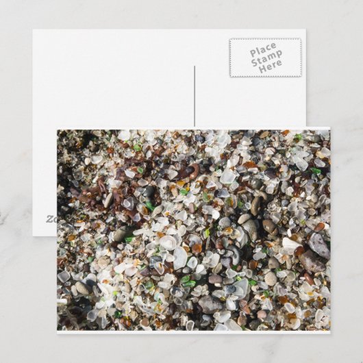 Fort Bragg, CA Glass Beach Briefkaart (Voorkant / Achterkant)