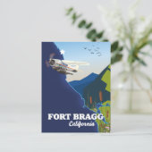 Fort Bragg California-kaart Briefkaart (Staand voorkant)