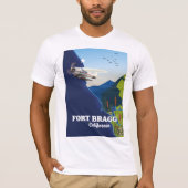 Fort Bragg California-kaart T-shirt (Voorkant)