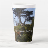 Fort Bragg California kustlijn Monterey Pines Latte Mok (Voorkant)
