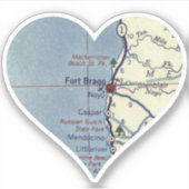 Fort Bragg California  Map Sticker (Voorkant)