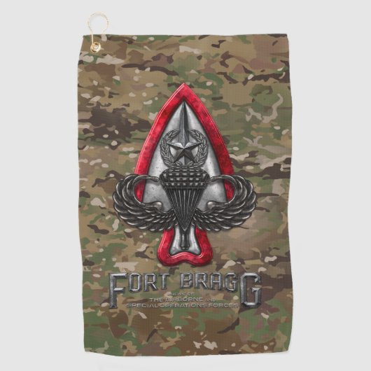 Fort Bragg Camo Golfhanddoek (Voorkant)