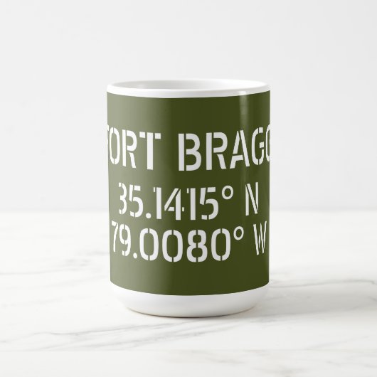 Fort Bragg Latitude Lengtegraad Koffiemok (Center)