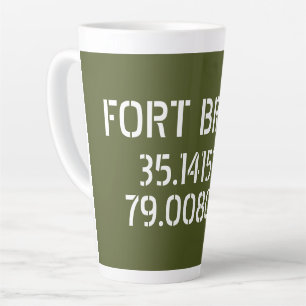 Fort Bragg Latitude Lengtegraad Latte Mok