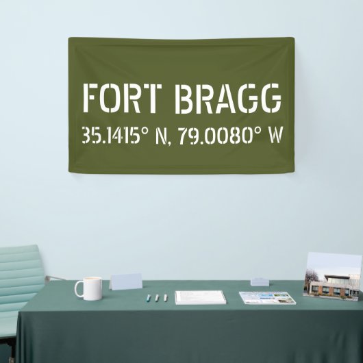 Fort Bragg Latitude Lengtegraad Spandoek (Beurs)