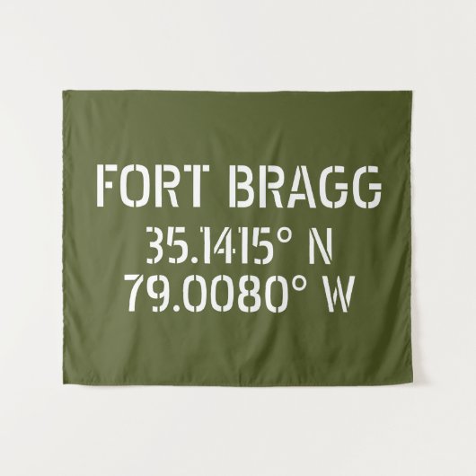 Fort Bragg Latitude Lengtegraad Wandkleed (Voorkant (horizontaal))