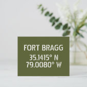 Fort Bragg Latitude Longitude-Briefkaart Briefkaart (Staand voorkant)