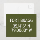 Fort Bragg Latitude Longitude-Briefkaart Briefkaart (Voorkant / Achterkant)