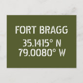 Fort Bragg Latitude Longitude-Briefkaart Briefkaart (Voorkant)