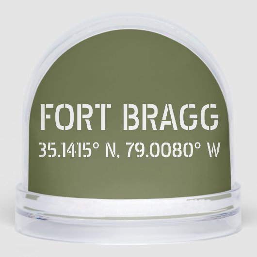 Fort Bragg Latitude Longitude Sneeuwbol (Voorkant)