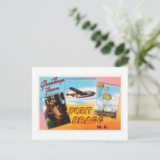 Fort Bragg North Carolina NC Old  Briefkaart- Briefkaart (Staand voorkant)
