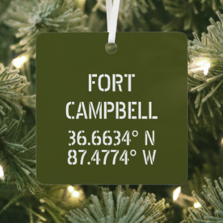 Fort Campbell Latitude Longitude - Aangepast Metalen Ornament