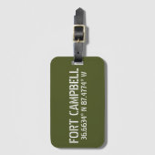 Fort Campbell Latitude Longitude Bagagelabel (Voorkant (verticaal))