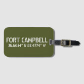 Fort Campbell Latitude Longitude Bagagelabel (Voorkant (horizontaal))