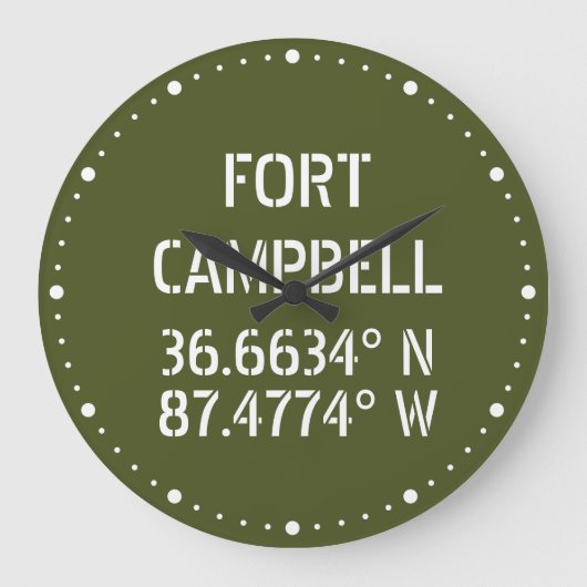 Fort Campbell Latitude Longitude Grote Klok (Voorkant)