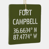 Fort Campbell Latitude Longitude Keramisch Ornament (Rechts)