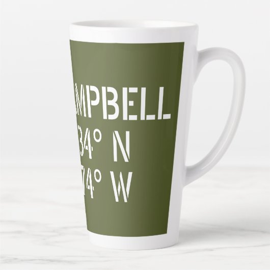 Fort Campbell Latitude Longitude Latte Mok (Rechts)