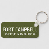 Fort Campbell Latitude Longitude Sleutelhanger (Voorkant)