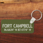 Fort Campbell Latitude Longitude Sleutelhanger (Voorkant)