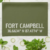Fort Campbell Latitude Longitude Theedoek (Gevouwen)
