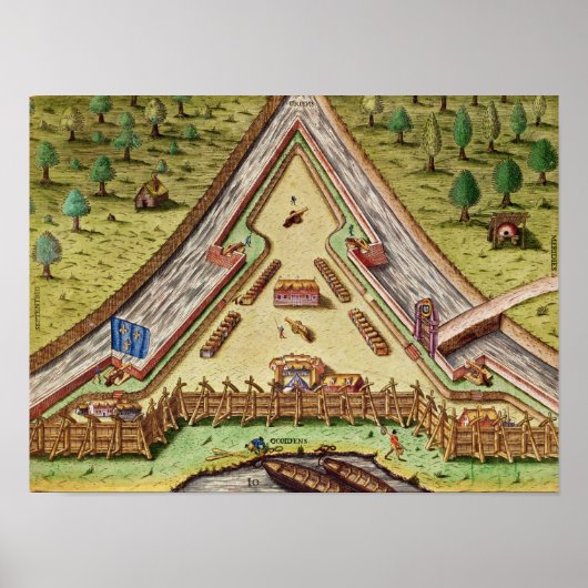 Fort Caroline, van 'Brevis Narratio' Poster (Voorkant)
