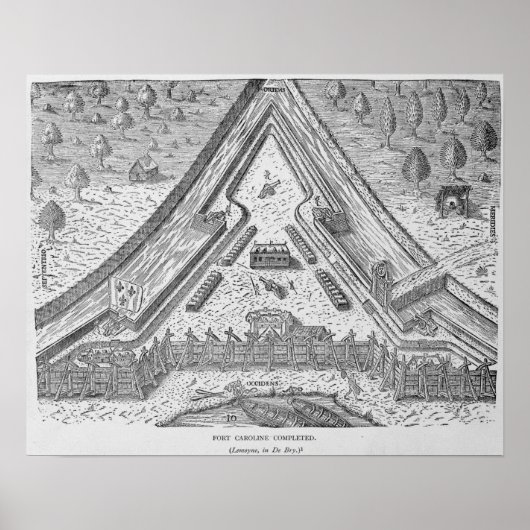 Fort Caroline Voltooid Poster (Voorkant)