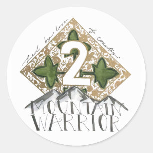 Fort Carson Militair 4ID kaart Ronde Sticker