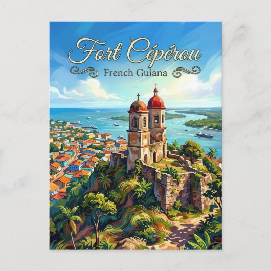 Fort Cépérou Frans-Guyana Briefkaart (Voorkant)