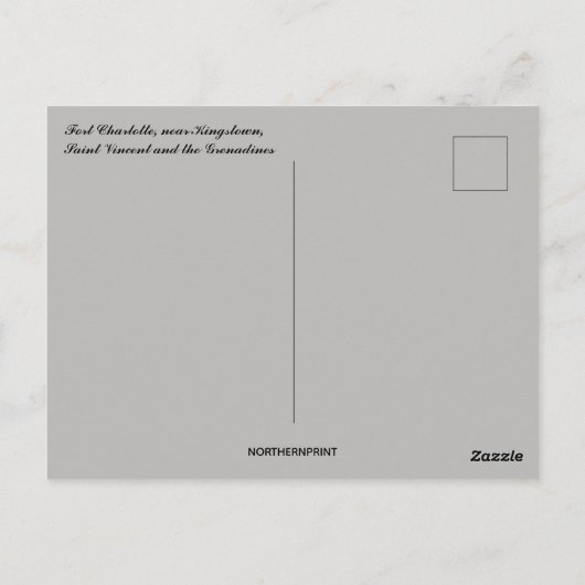 Fort Charlotte bij Kingstown St Vincent Briefkaart (Achterkant)
