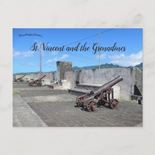 Fort Charlotte bij Kingstown St Vincent Briefkaart (Voorkant)