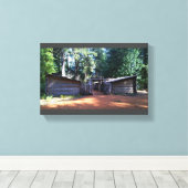 Fort Clatsop, Astoria, Oregon Canvas Afdruk (Insitu (Houten vloer))
