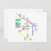 Fort Collins Bike Map Briefkaart (Voorkant / Achterkant)