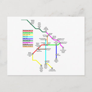 Fort Collins Bike Map Briefkaart
