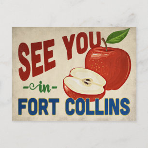 Fort Collins Colorado Apple - Vintage Travel Briefkaart