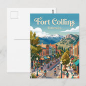 Fort Collins Colorado Briefkaart (Voorkant / Achterkant)