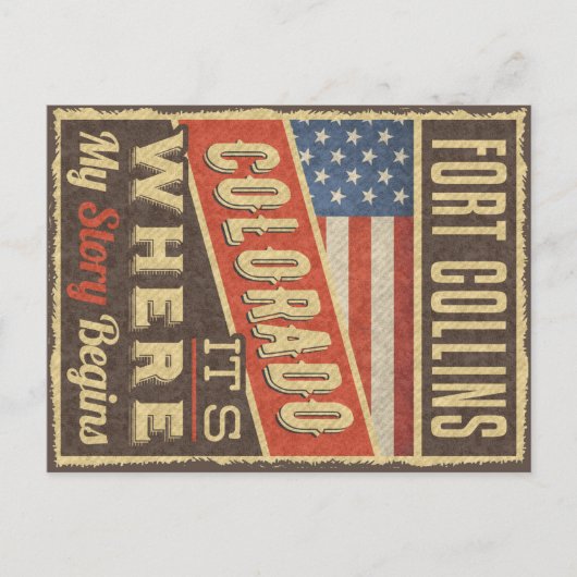 Fort Collins Colorado Briefkaart (Voorkant)