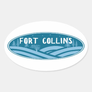 Fort Collins Colorado buitenshuis Ovale Sticker