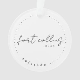 Fort Collins, Colorado CO Travel Verenigde Staten Ornament
