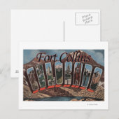 Fort Collins, Colorado - Grote lettertjes Briefkaart (Voorkant / Achterkant)