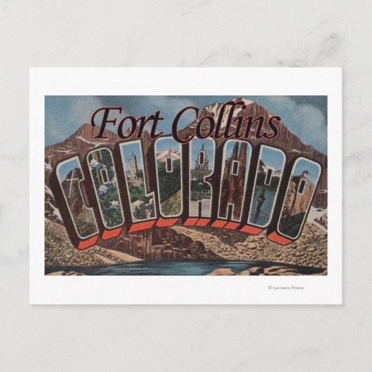 Fort Collins, Colorado - Grote lettertjes Briefkaart (Voorkant)